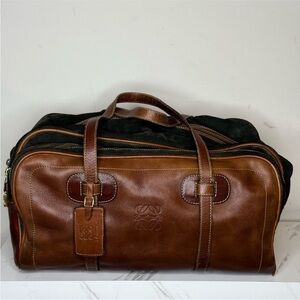 Loewe Brown Leather Men's Duffel Bag